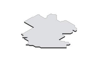 Map of the Gabon in simple isometric form. Illustration of isometric map of the country. vector