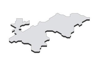 Map of the Tajikistan in simple isometric form. Illustration of isometric map of the country. vector