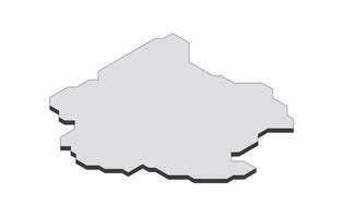 Map of the Suriname in simple isometric form. Illustration of isometric map of the country. vector