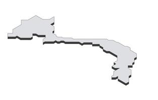 Map of the Vietnam in simple isometric form. Illustration of isometric map of the country. vector