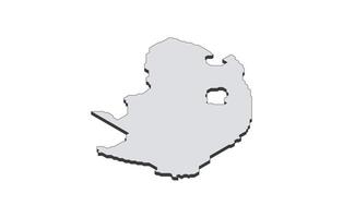 Map of the South Africa in simple isometric form. Illustration of isometric map of the country. vector