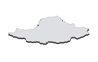 Map of the Iran in simple isometric form. Illustration of isometric map of the country. vector