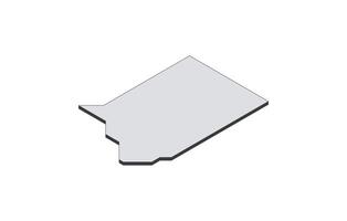 Map of the Equatorial Guinea in simple isometric form. Illustration of isometric map of the country. vector
