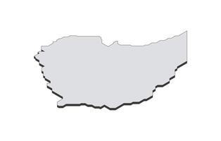 Map of the Ethiopia in simple isometric form. Illustration of isometric map of the country. vector