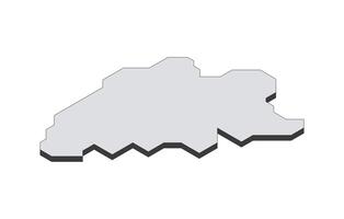 Map of the Belgium in simple isometric form. Illustration of isometric map of the country. vector