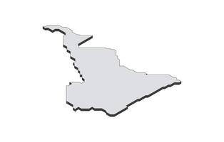 Map of the Cameroon in simple isometric form. Illustration of isometric map of the country. vector