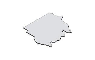 Map of the Sudan in simple isometric form. Illustration of isometric map of the country. vector