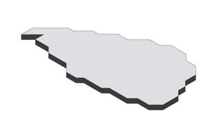 Map of the Sri Lanka in simple isometric form. Illustration of isometric map of the country. vector