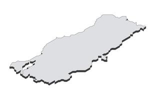 Map of the Turkey in simple isometric form. Illustration of isometric map of the country. vector
