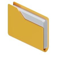 a 3d isometric orange folder document with bunch of white files in it icon png