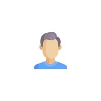 a man with gray hair is shown in a flat style vector