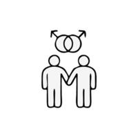 two people holding hands with a circle above them vector
