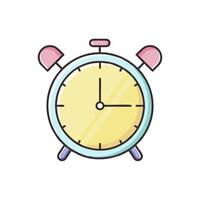 an alarm clock is shown on a white background vector