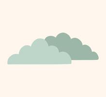 Clouds isolated on a white background. hand-drawn illustration in flat style. Perfect for decorations, logo, various designs. vector