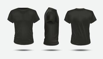 tshirt front and back mockup design template vector