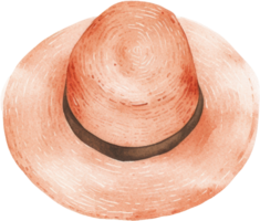 Stylish Rustic Hat with Earthy Tones Perfect for Summer png