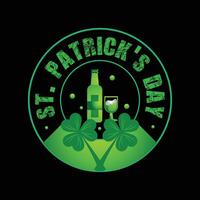 Cutest Clover in the Patch St. Patrick's Day Typography T-shirt Design with elements vector