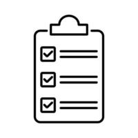 Clipboard outline icon vector