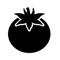 Tomato icon. outline and silhouette vector