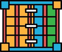Cargo container icon in line style vector