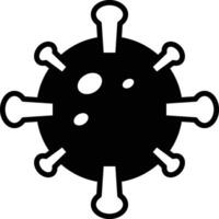 A black and white drawing of a virus vector