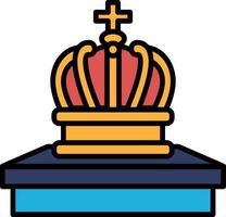 A crown with a cross on top of it vector