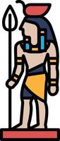 Ancient Egyptian sculpture in line style vector