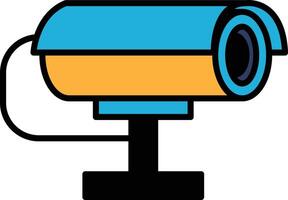 A black and white image of a security camera vector