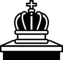 A crown with a cross on top of it vector