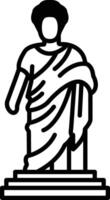 A statue of a man in a robe vector
