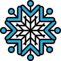 A snowflake with a background vector