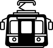 A black and white train with a zigzag line on top vector