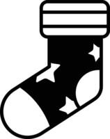 black and white sock with a white stripe vector