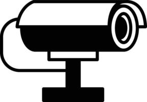 A black and white image of a security camera vector