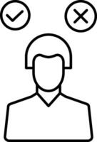 Decision Making Icon Design For Personal and Commerial Use vector