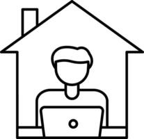 Work From Home Icon Design For Personal and Commerial Use vector