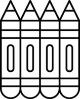 Crayons Icon Design For Personal and Commerial Use vector
