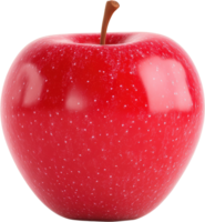 Glistening Red Apple with a Perfect Stem on Transparent Background png
