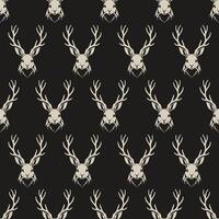 Jackalope seamless pattern. Mythical animal of North American folklore vector