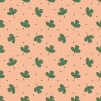 Background of the sheet. Seamless pattern with leaves and dots in a minimalist doodle style. Polka dot pattern with leaves vector