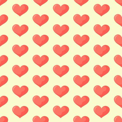 Valentines day seamless pattern with cute hearts. Simple illustration. Romantic background for Valentines day cards, wrapping paper, packaging, kids textile, baby fabric.