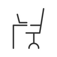 Coworking, Workplace or Workspace line icon.Remote Work symbol.Meeting Room pictogram.Co Working Space sign. graphics illustration EPS 10. Editable stroke.Transparent background. vector