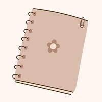Diary notebook. Office or school stationery, daily and weekly organizer. Notebook, notepad, memo pad, planner or organizer icon. illustration EPS 10. vector