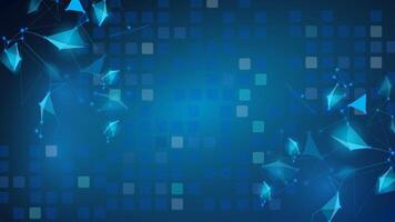 Abstract digital technology background. Blue tech and geometry light business . vector