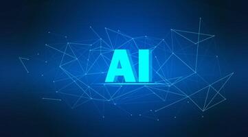 Artificial intelligence connecting line and dot. Machine learning design. Smart network digital technology. AI. illustration vector