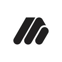 Letter M with modern company branding typography logo vector