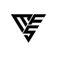 Letter m f s with triangle shape modern unique logo vector
