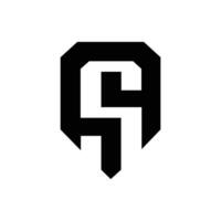 Letter S unique shape with negative space new logo vector