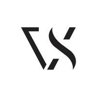 Letter Vs modern classic shapes alphabet monogram logo vector