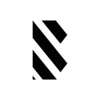 Letter B modern abstract simple line shape logo vector